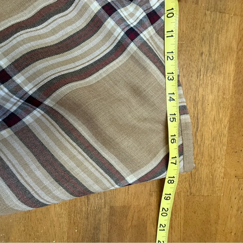 Talbots Plaid A-Line 100% Wool Skirt 18